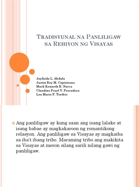 oras na para anihin ang bunga ng masugid na panliligaw|Research Paper.
